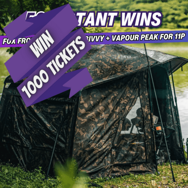 1000 Tickets For The Fox Frontier XD Bivvy Camo Instant Win Comp AUTO